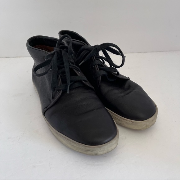 Rag & Bone Men’s 9 Euro 42 Black Leather Kent Sneakers - Picture 1 of 12